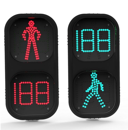 Светофор дорожный светодиодный пешеходный П.1.II (плоский со скругленными углами)